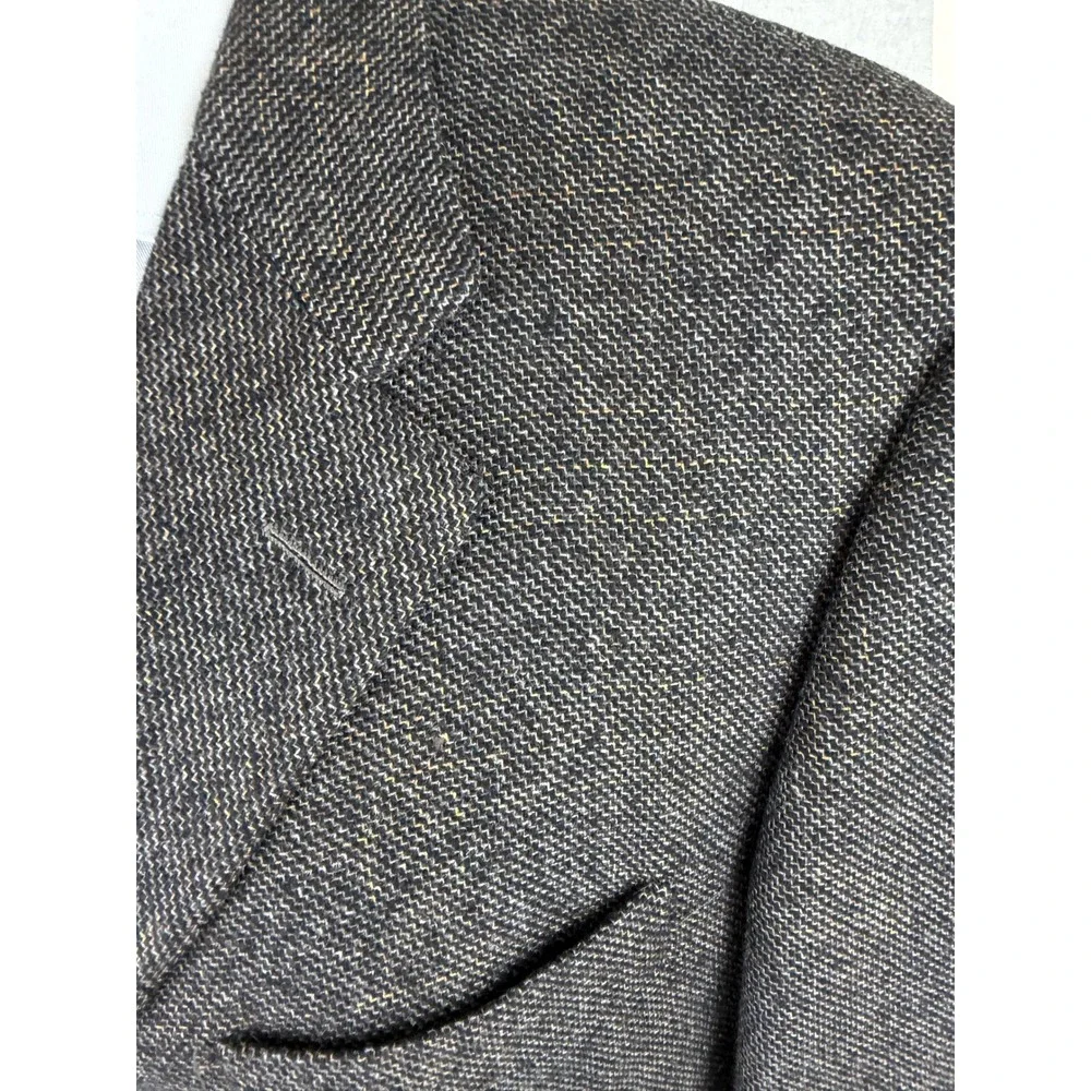 Hickey Freeman 100% Cashmere‎ Sport Coat 42R Charcoal Grey Tweed Blazer X343B